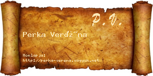 Perka Veréna névjegykártya